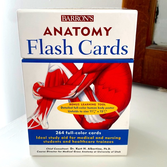 Barron's Office Barrons Anatomy Flash Cards 264 Full Color Poshmark